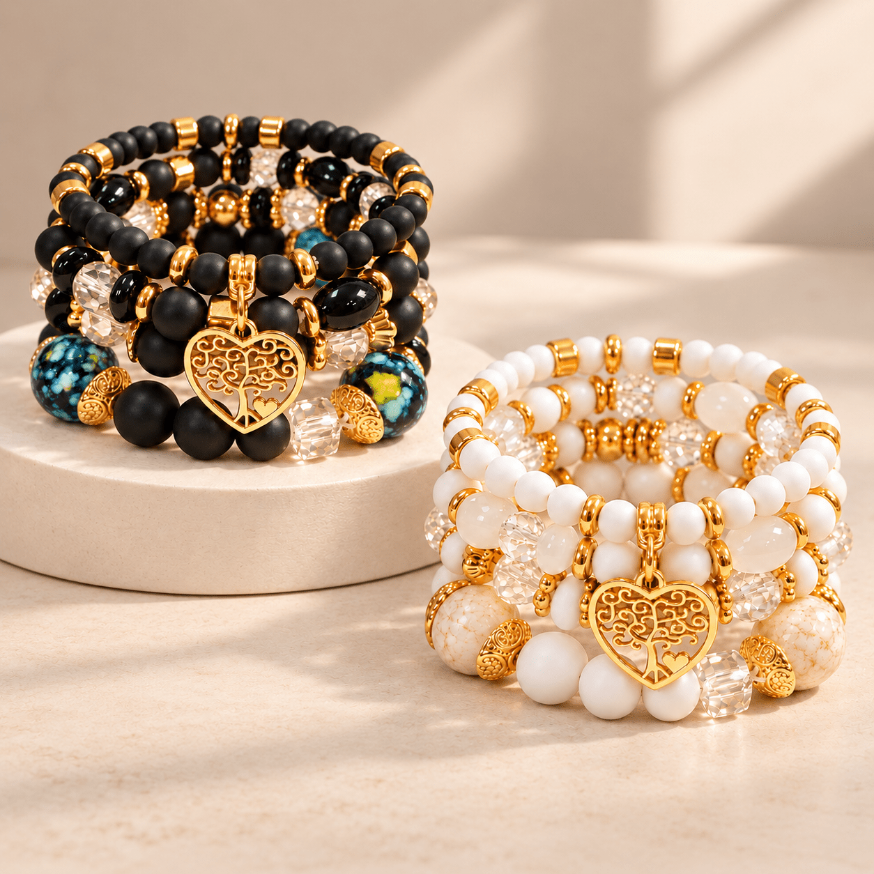 8-Strand Vintage Bohemian Beaded Bracelet Set